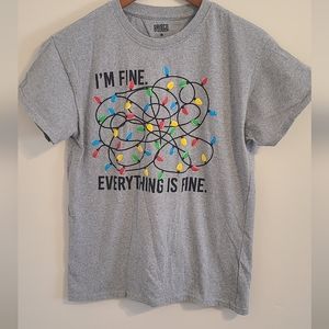 Humorous Christmas Graphic Tee "I'm Fine"